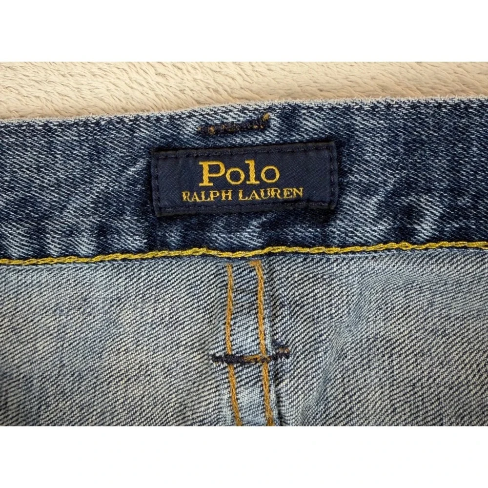 Polo‎ Ralph Lauren Mens Varick Straight Leg Button Fly Blue Jeans 34x30 Denim